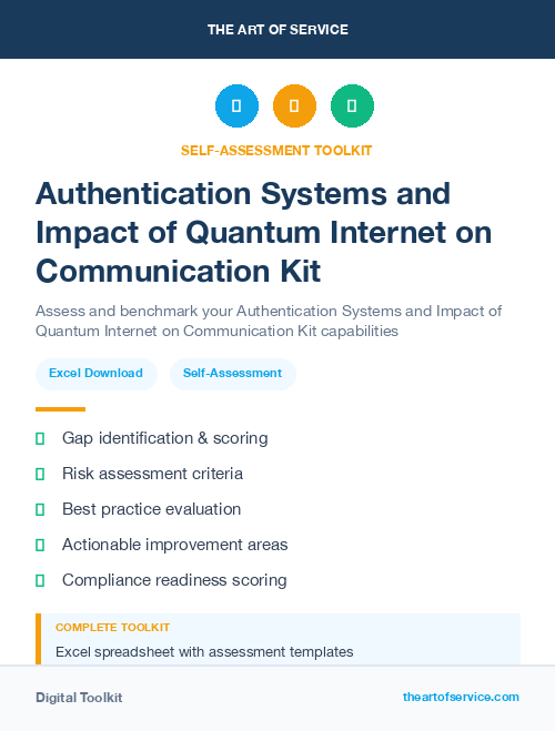 Authentication Systems and Impact of Quantum Internet on Communication Kit