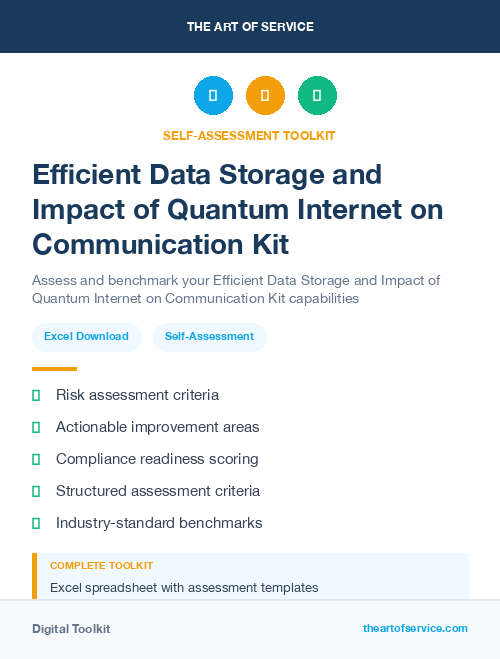 Efficient Data Storage and Impact of Quantum Internet on Communication Kit