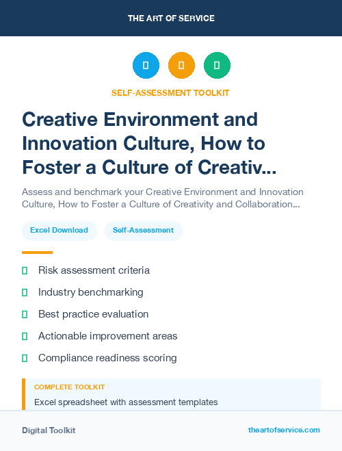 Creative Environment and Innovation Culture, How to Foster a Culture of Creativity and Collaboration in Your Organization Kit