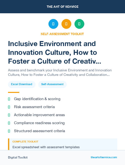 Inclusive Environment and Innovation Culture, How to Foster a Culture of Creativity and Collaboration in Your Organization Kit