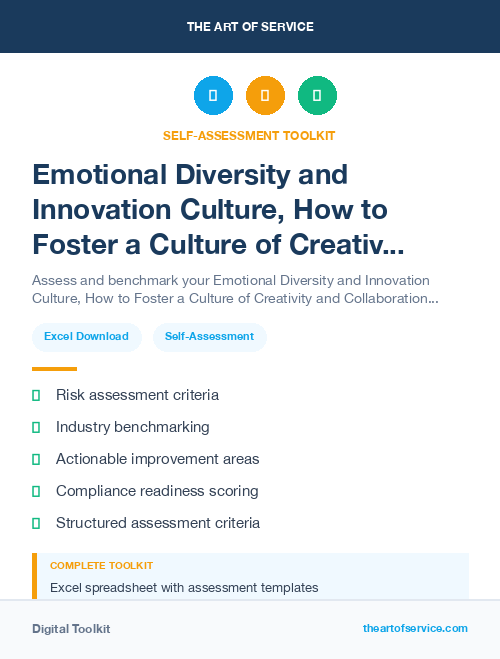 Emotional Diversity and Innovation Culture, How to Foster a Culture of Creativity and Collaboration in Your Organization Kit