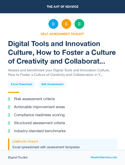 Digital Tools and Innovation Culture, How to Foster a Culture of Creativity and Collaboration in Your Organization Kit