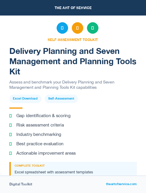 Delivery Planning and Seven Management and Planning Tools Kit