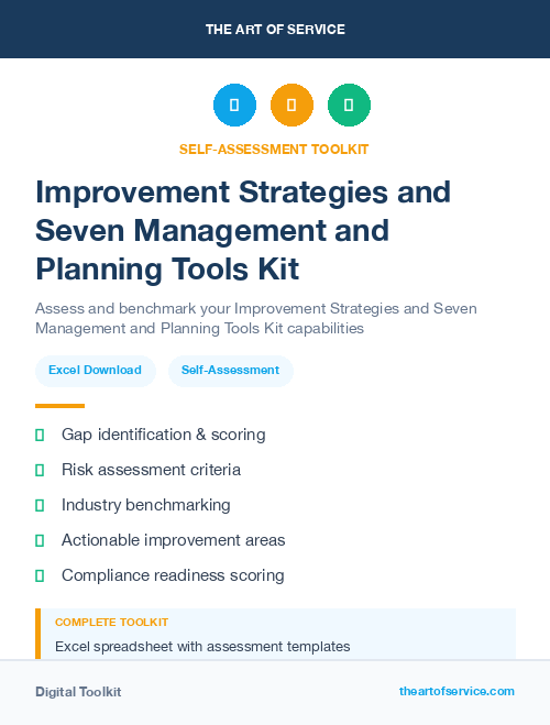 Improvement Strategies and Seven Management and Planning Tools Kit