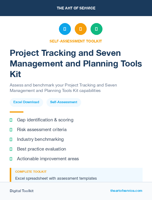 Project Tracking and Seven Management and Planning Tools Kit