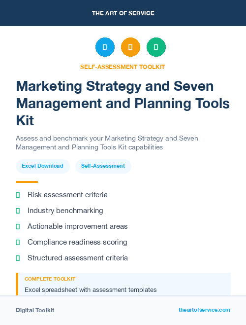 Marketing Strategy and Seven Management and Planning Tools Kit