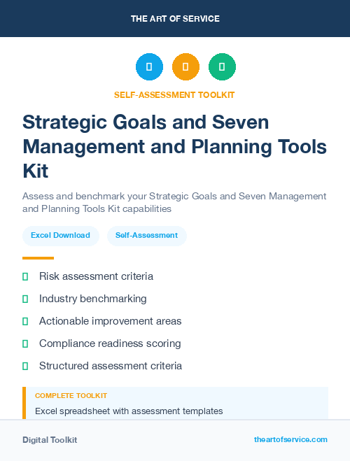 Strategic Goals and Seven Management and Planning Tools Kit