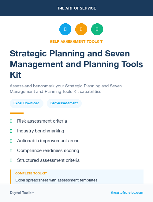 Strategic Planning and Seven Management and Planning Tools Kit