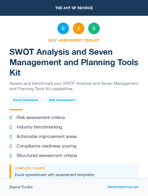 SWOT Analysis and Seven Management and Planning Tools Kit