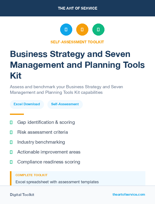 Business Strategy and Seven Management and Planning Tools Kit