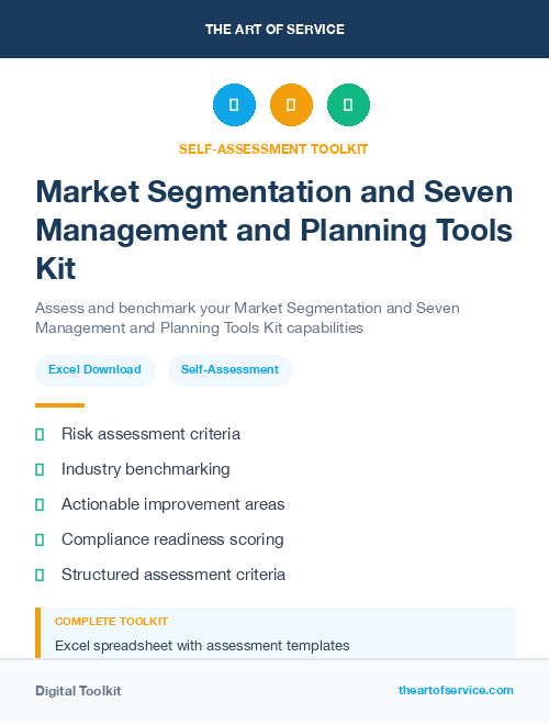 Market Segmentation and Seven Management and Planning Tools Kit