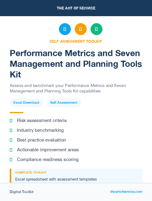 Performance Metrics and Seven Management and Planning Tools Kit
