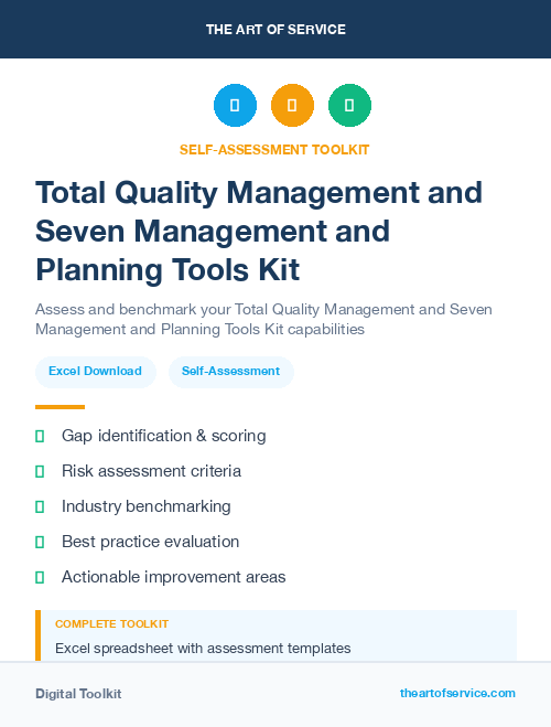 Total Quality Management and Seven Management and Planning Tools Kit