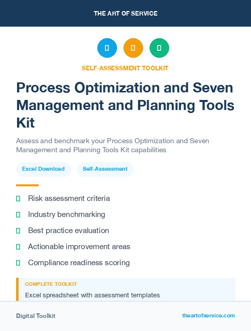 Process Optimization and Seven Management and Planning Tools Kit