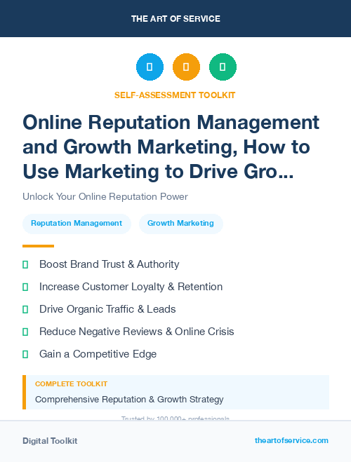 Online Reputation Management and Growth Marketing, How to Use Marketing to Drive Growth and Retention Kit