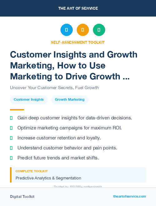 Customer Insights and Growth Marketing, How to Use Marketing to Drive Growth and Retention Kit