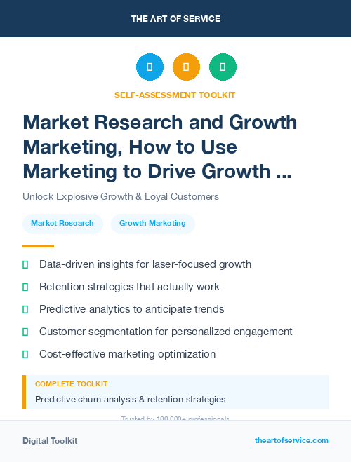 Market Research and Growth Marketing, How to Use Marketing to Drive Growth and Retention Kit
