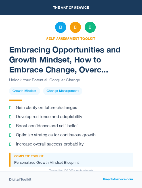 Embracing Opportunities and Growth Mindset, How to Embrace Change, Overcome Challenges, and Achieve Your Full Potential Kit