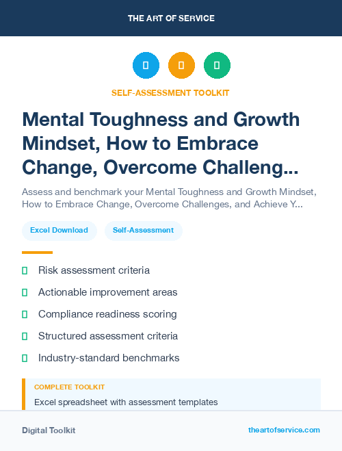 Mental Toughness and Growth Mindset, How to Embrace Change, Overcome Challenges, and Achieve Your Full Potential Kit