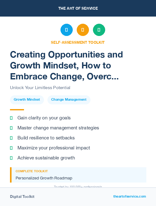 Creating Opportunities and Growth Mindset, How to Embrace Change, Overcome Challenges, and Achieve Your Full Potential Kit