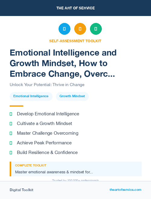 Emotional Intelligence and Growth Mindset, How to Embrace Change, Overcome Challenges, and Achieve Your Full Potential Kit
