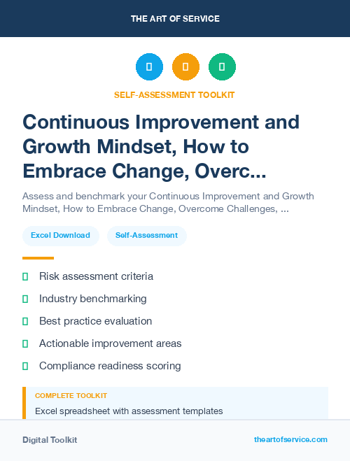 Continuous Improvement and Growth Mindset, How to Embrace Change, Overcome Challenges, and Achieve Your Full Potential Kit