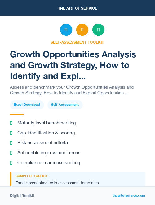 Growth Opportunities Analysis and Growth Strategy, How to Identify and Exploit Opportunities for Growth in Your Market Kit
