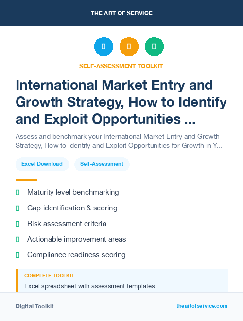 International Market Entry and Growth Strategy, How to Identify and Exploit Opportunities for Growth in Your Market Kit