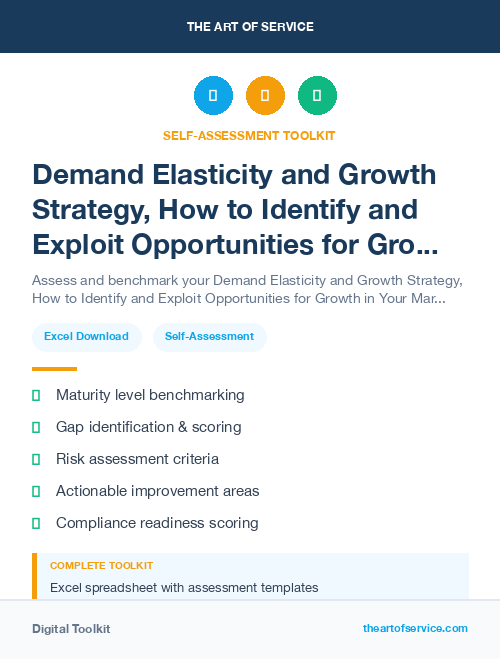 Demand Elasticity and Growth Strategy, How to Identify and Exploit Opportunities for Growth in Your Market Kit
