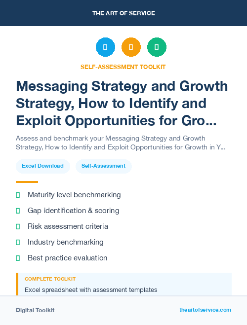 Messaging Strategy and Growth Strategy, How to Identify and Exploit Opportunities for Growth in Your Market Kit