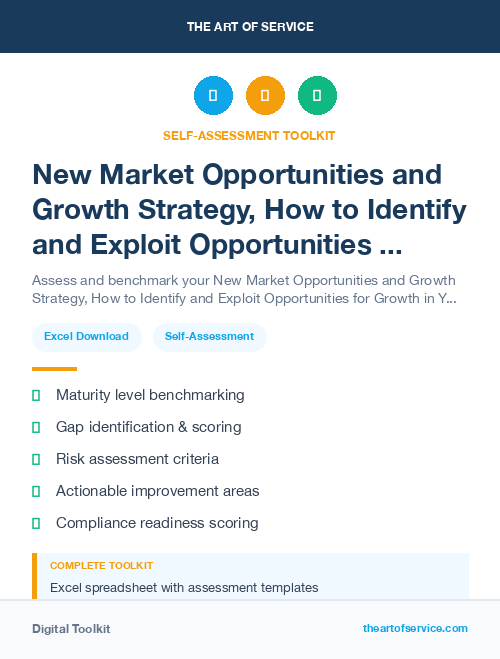 New Market Opportunities and Growth Strategy, How to Identify and Exploit Opportunities for Growth in Your Market Kit