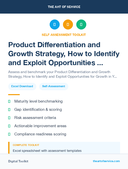 Product Differentiation and Growth Strategy, How to Identify and Exploit Opportunities for Growth in Your Market Kit