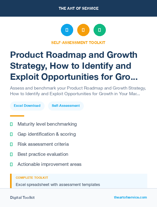 Product Roadmap and Growth Strategy, How to Identify and Exploit Opportunities for Growth in Your Market Kit
