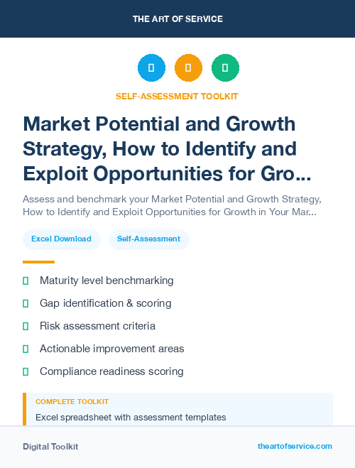 Market Potential and Growth Strategy, How to Identify and Exploit Opportunities for Growth in Your Market Kit