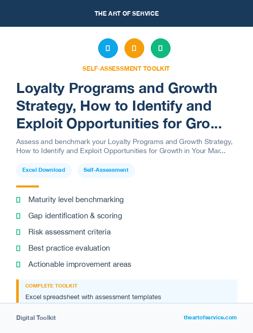 Loyalty Programs and Growth Strategy, How to Identify and Exploit Opportunities for Growth in Your Market Kit