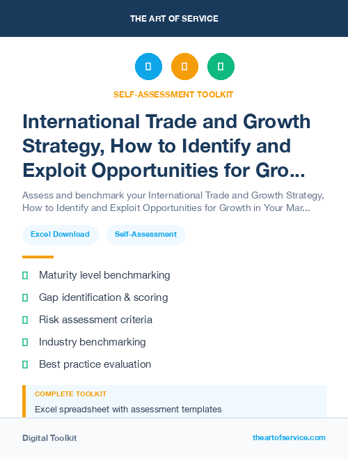 International Trade and Growth Strategy, How to Identify and Exploit Opportunities for Growth in Your Market Kit
