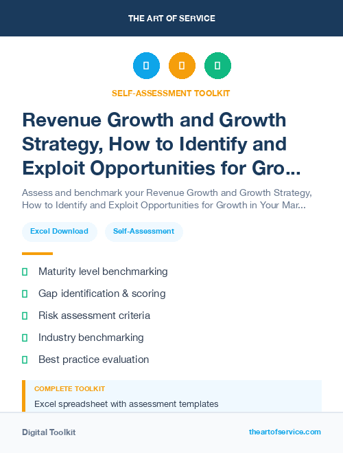 Revenue Growth and Growth Strategy, How to Identify and Exploit Opportunities for Growth in Your Market Kit