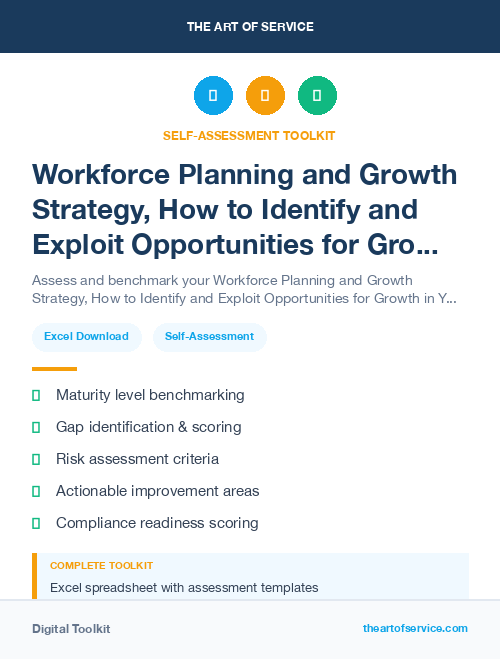 Workforce Planning and Growth Strategy, How to Identify and Exploit Opportunities for Growth in Your Market Kit
