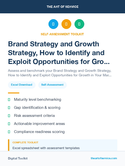Brand Strategy and Growth Strategy, How to Identify and Exploit Opportunities for Growth in Your Market Kit