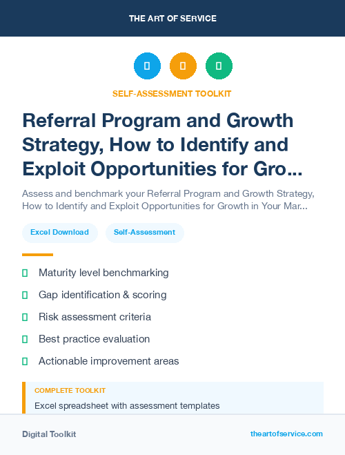 Referral Program and Growth Strategy, How to Identify and Exploit Opportunities for Growth in Your Market Kit