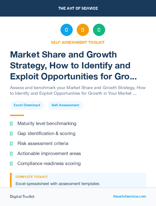 Market Share and Growth Strategy, How to Identify and Exploit Opportunities for Growth in Your Market Kit