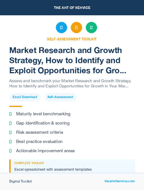 Market Research and Growth Strategy, How to Identify and Exploit Opportunities for Growth in Your Market Kit
