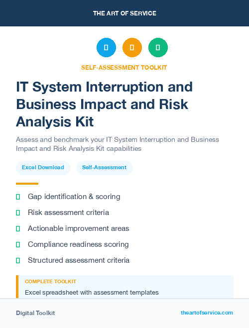 IT System Interruption and Business Impact and Risk Analysis Kit