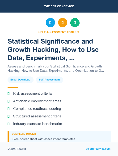 Statistical Significance and Growth Hacking, How to Use Data, Experiments, and Optimization to Grow Your Business Fast Kit