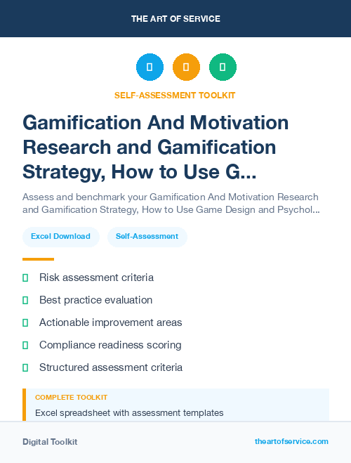 Gamification And Motivation Research and Gamification Strategy, How to Use Game Design and Psychology to Motivate and Engage Your Employees, Customers, and Users Kit