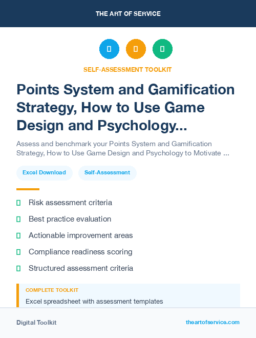 Points System and Gamification Strategy, How to Use Game Design and Psychology to Motivate and Engage Your Employees, Customers, and Users Kit