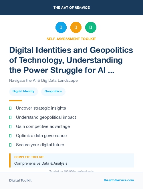 Digital Identities and Geopolitics of Technology, Understanding the Power Struggle for AI and Big Data Kit