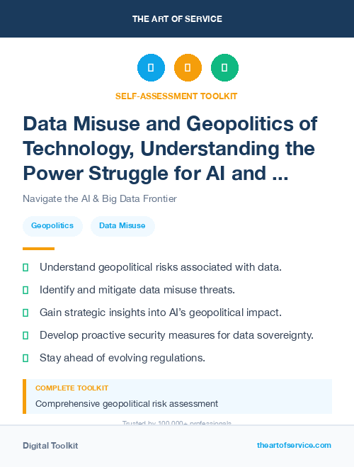 Data Misuse and Geopolitics of Technology, Understanding the Power Struggle for AI and Big Data Kit