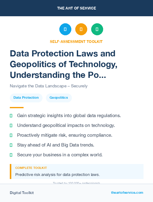 Data Protection Laws and Geopolitics of Technology, Understanding the Power Struggle for AI and Big Data Kit