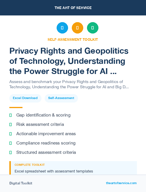 Privacy Rights and Geopolitics of Technology, Understanding the Power Struggle for AI and Big Data Kit